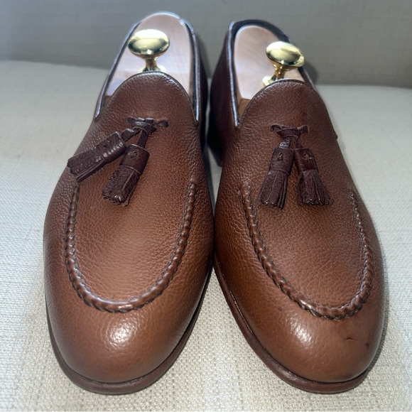 Nettleton Men’s Valencia Pebble Grain Tassel Cafe/Brown Loafers Size 8D - Picture 3 of 11